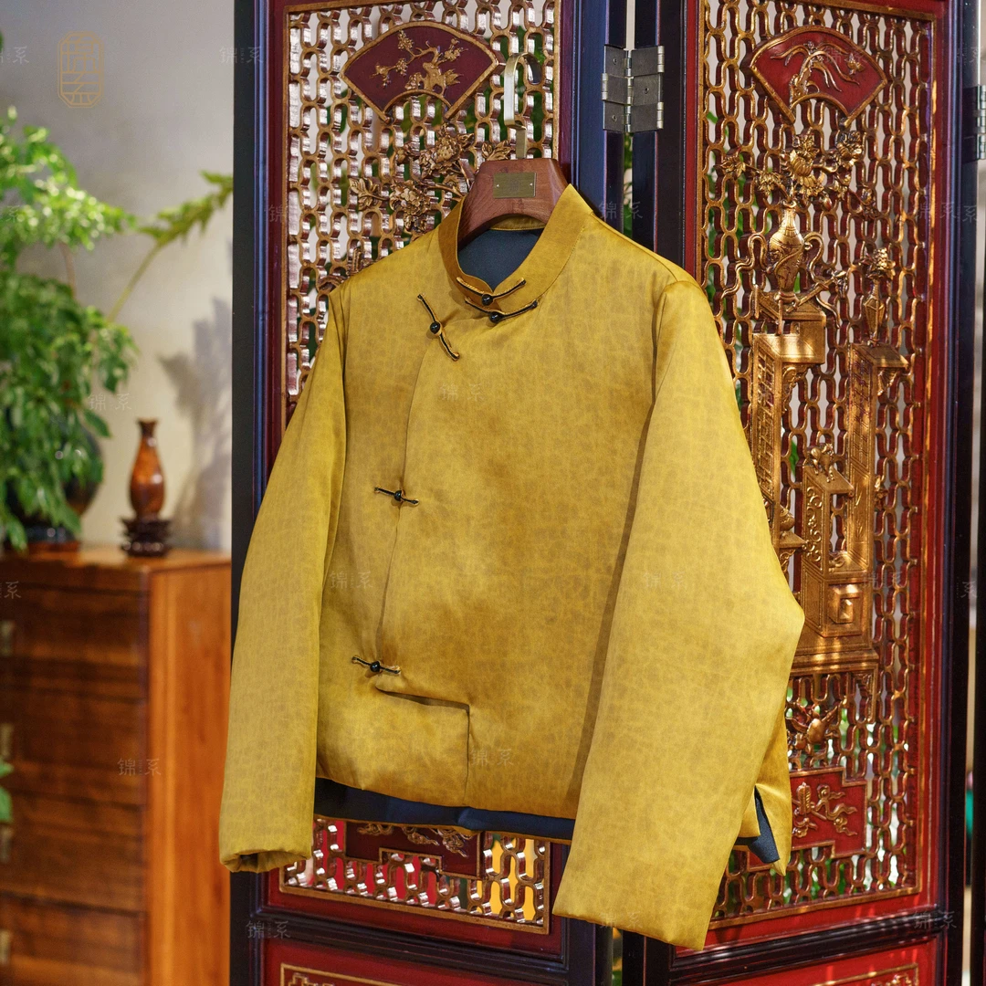 【锦·系】22mm草本龟中式国风桑蚕丝短款鹅绒服E-36969-S3149961