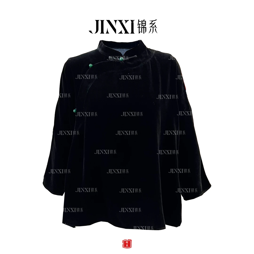 【新款~推荐】C-36031真丝丝绒新中式国风桑蚕丝长袖S3882788