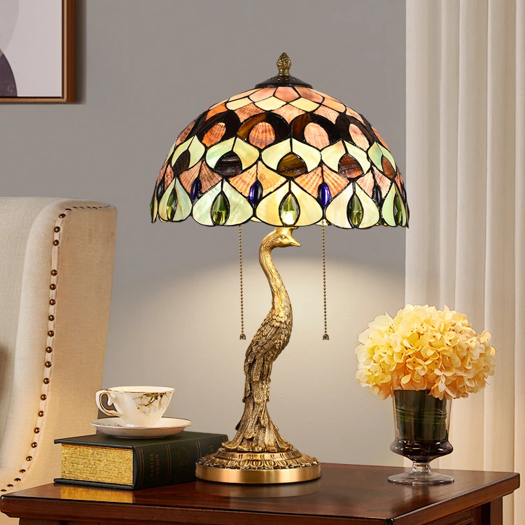 8211创意新中式全铜复古台灯调光酒店书房客厅简约欧式复古小台灯