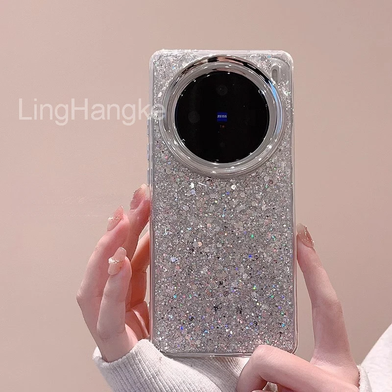 闪粉满天星适用vivox200pro手机壳奢华新款女x100s高级感小众x200