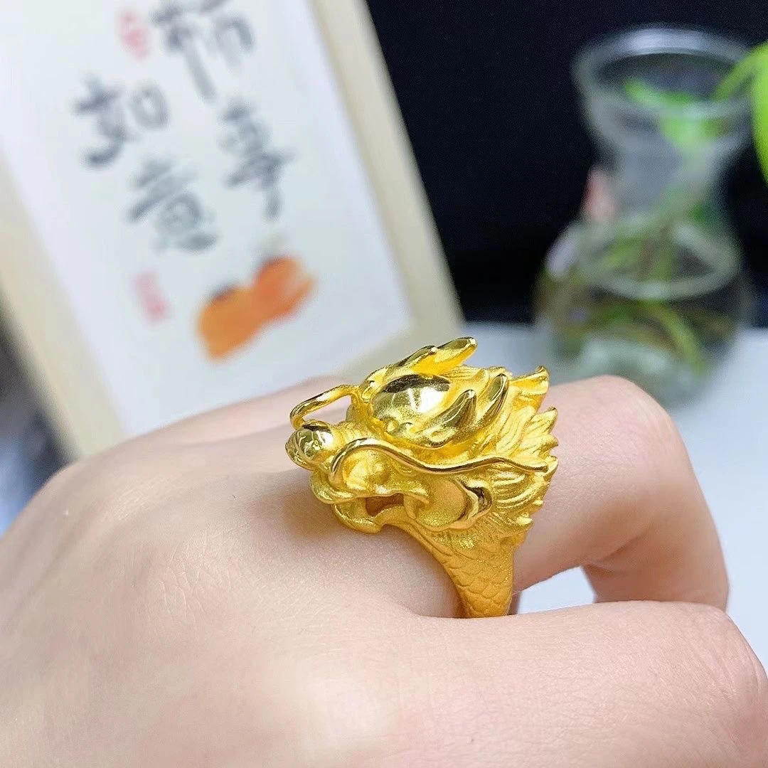 戒指 3D龙头戒指