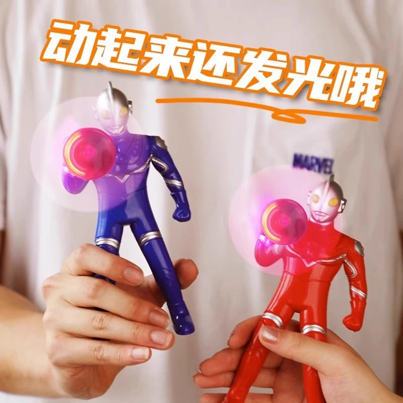 奥特曼风扇电扇发光手压便携小型人偶手持风扇玩具