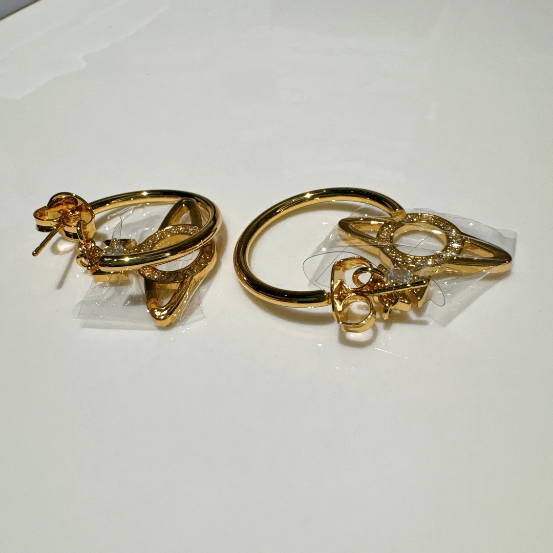 铜合金锆石耳饰 【雨桐轻奢饰品】设计款耳环LWW58N24