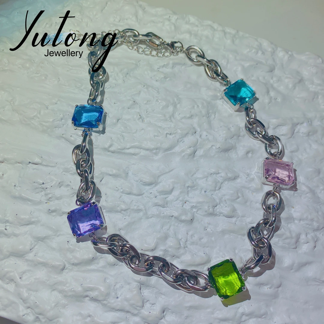 铜合金合成锆石项链 【雨桐轻奢饰品】设计款项链LWW48362