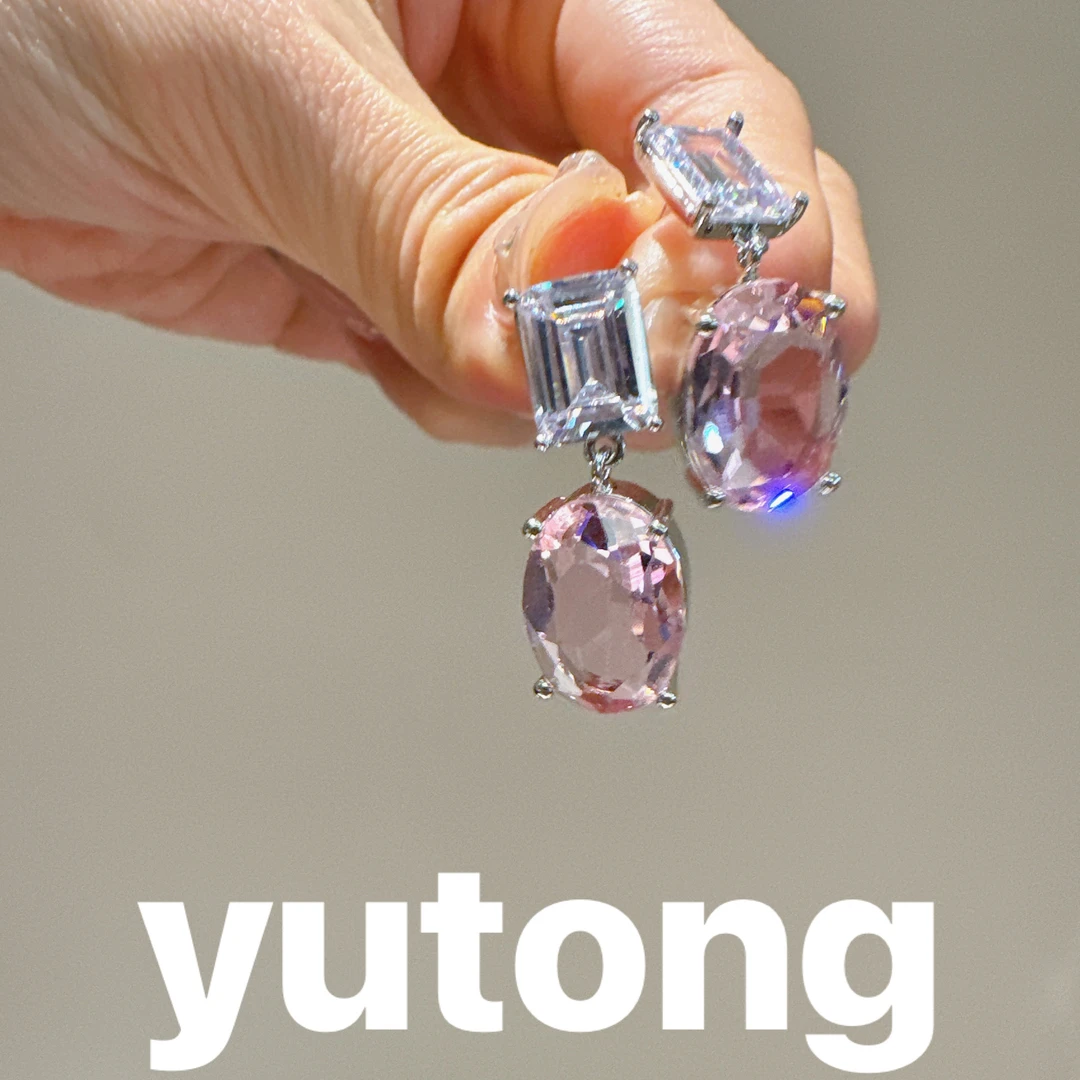 铜合金合成锆石耳饰 【雨桐轻奢饰品】设计款耳环LWW583U5