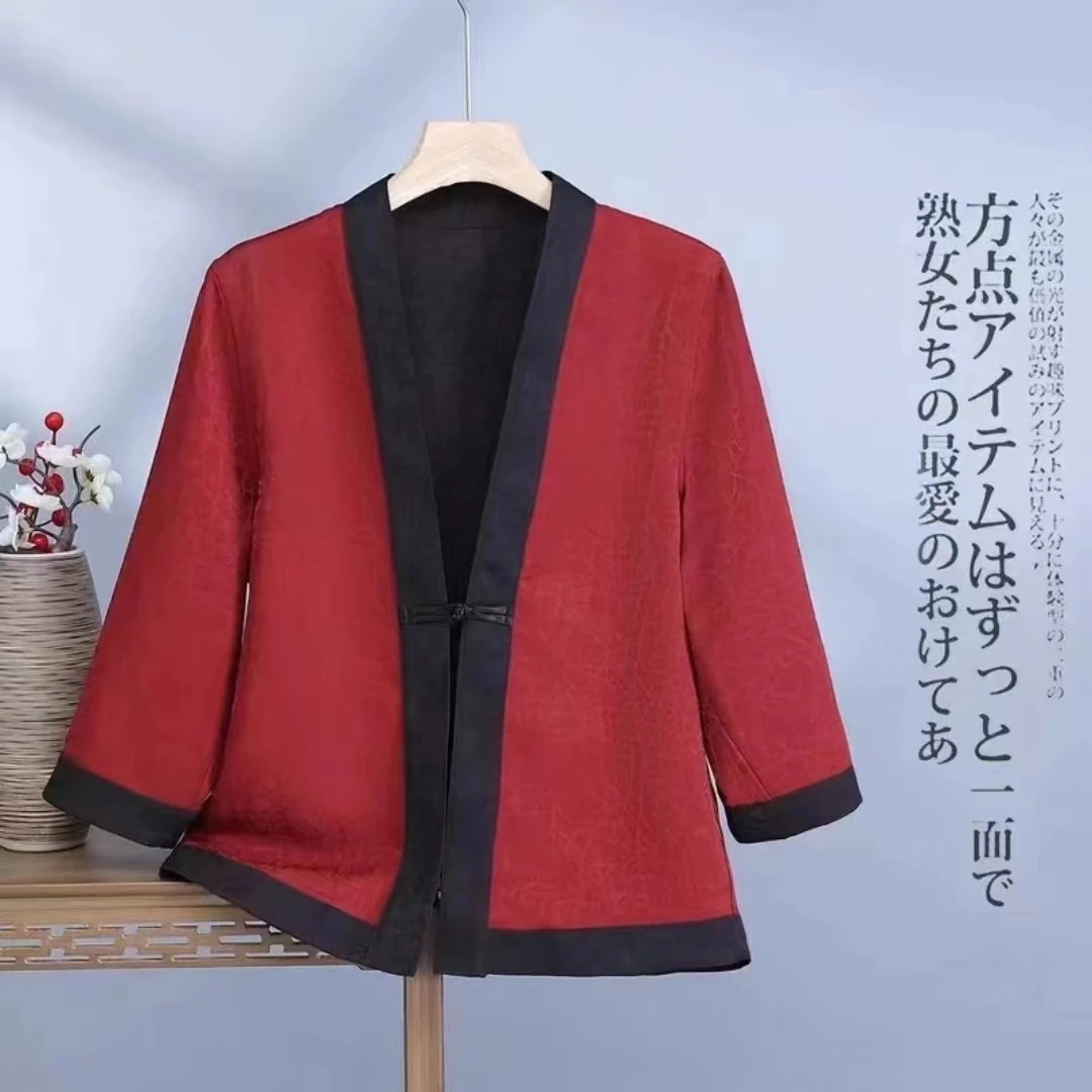 重磅双面双穿龟裂纹盘扣国风显瘦防晒外套