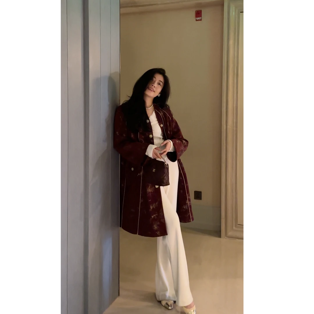 【N·COU】24冬新款【圣诞特供】复古中式提花羽绒服DY60380