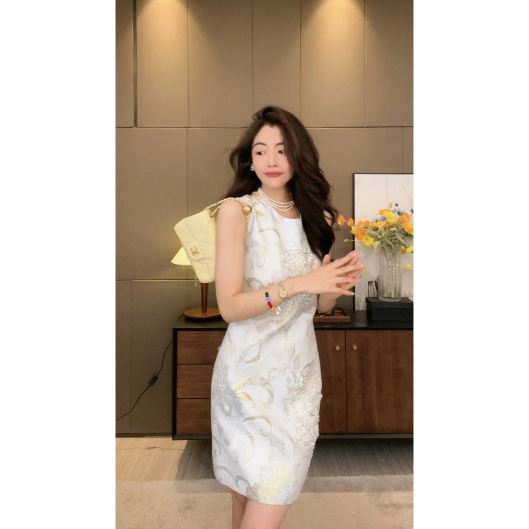 【N·COU】23春新款 【花的序章】法式复古连衣裙-DY5900