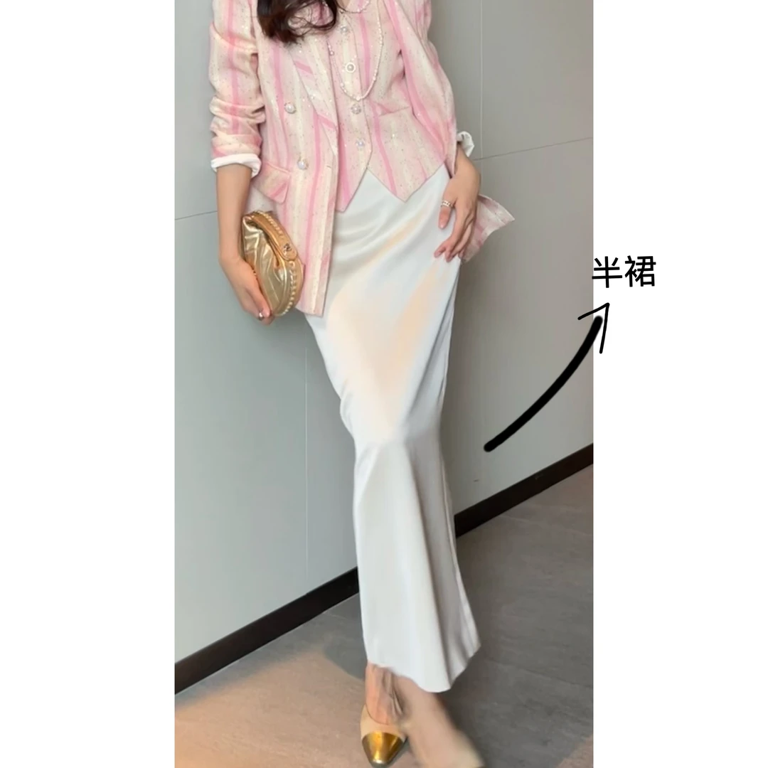 【N·COU】23秋季新款【9分状态】时尚中长款百搭半裙DY21237热力感