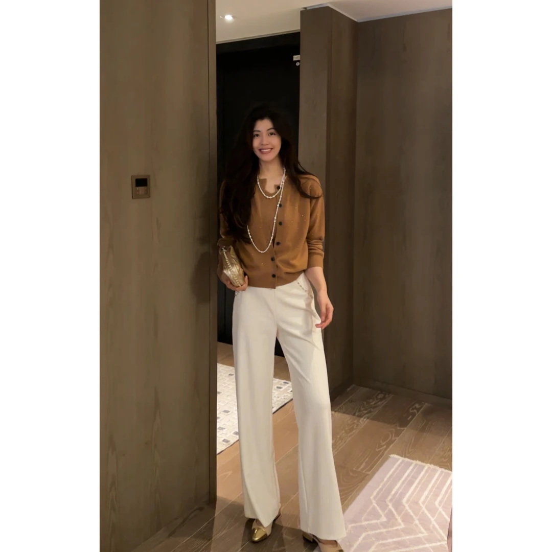 【N·COU】24秋季新款【满天星】通勤极简短袖搭开衫套装DY31008