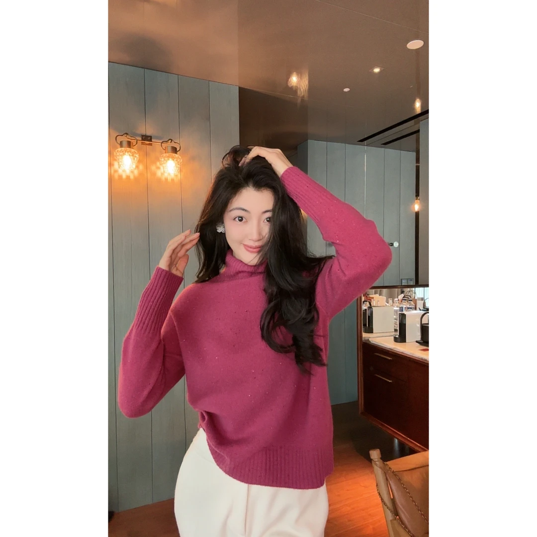 【N·COU】24冬新款【调色盘】纯色高领全羊毛毛衣DY31501