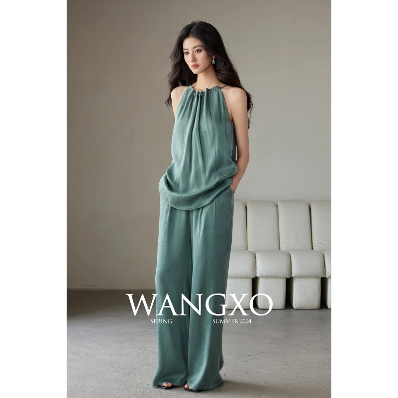 WANGXO格调抗皱铜氨丝肤感显瘦套装241323Y