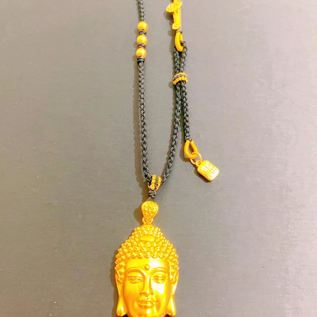 铜合金珐琅吊坠 精工版大佛头手工古法全珠款大气时尚百搭毛衣链