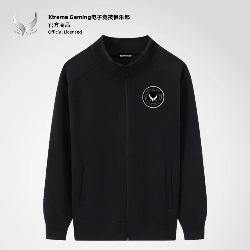 XtremeGaming电竞官方选手拉链训练黑色夹克外套XG队服Ame同款