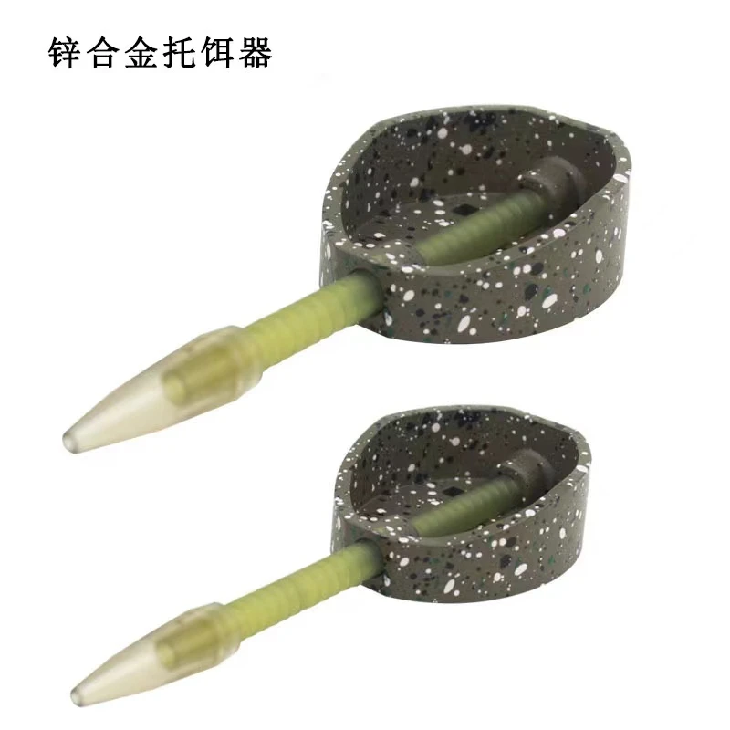 飞德19克小饵托凹槽型附饵器中通铅内联快速换线饵笼钓鱼配件