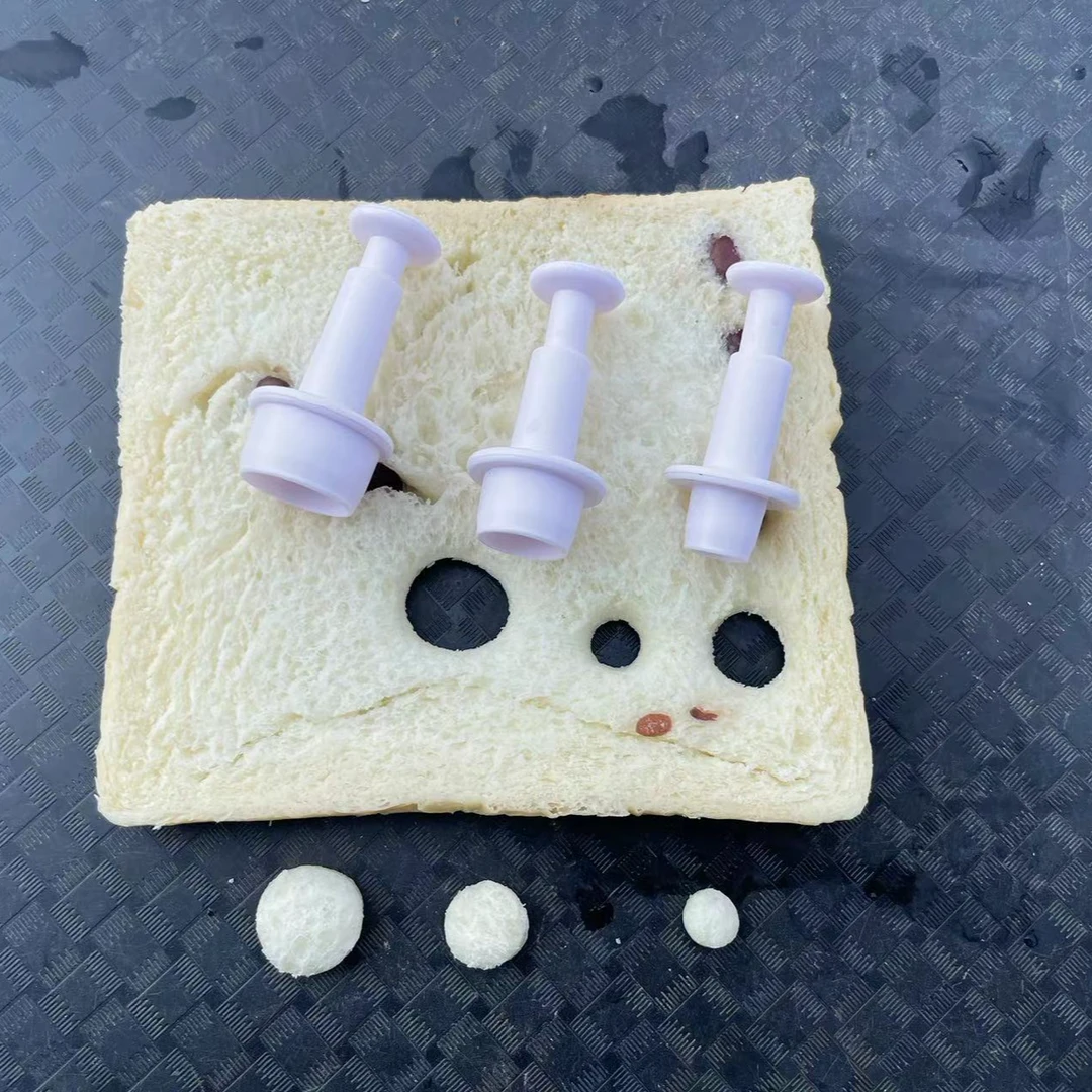 面包戳吐司面包反底钓专用取饵器【一套三尺寸】钓鱼鱼饵模具小配件