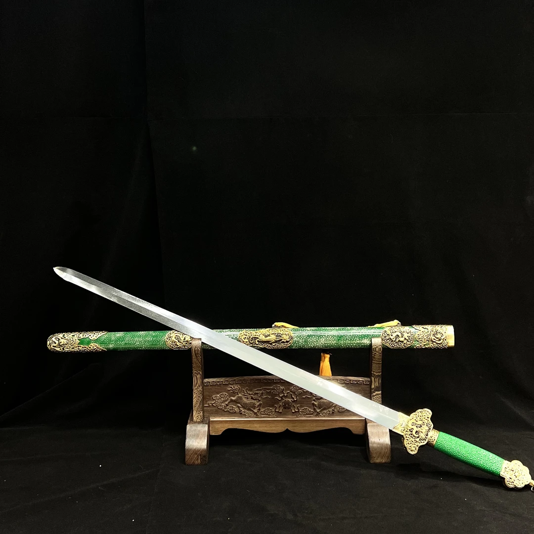 【乾隆剑】龙泉市宝剑 花纹钢剑身 手工锻打 冷兵器 未开刃