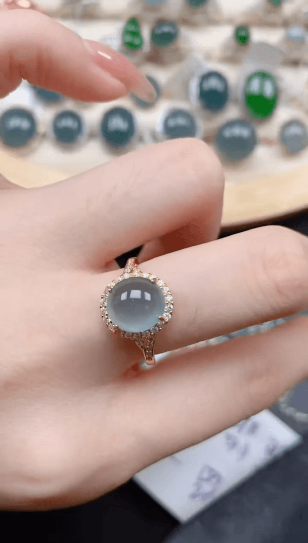 【闪购商品】翡翠戒指银S925镶嵌1111