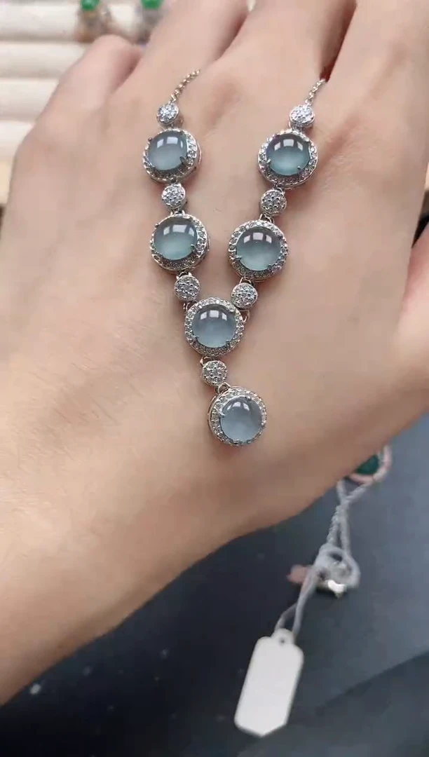 【闪购商品】翡翠颈饰银S925镶嵌5151511