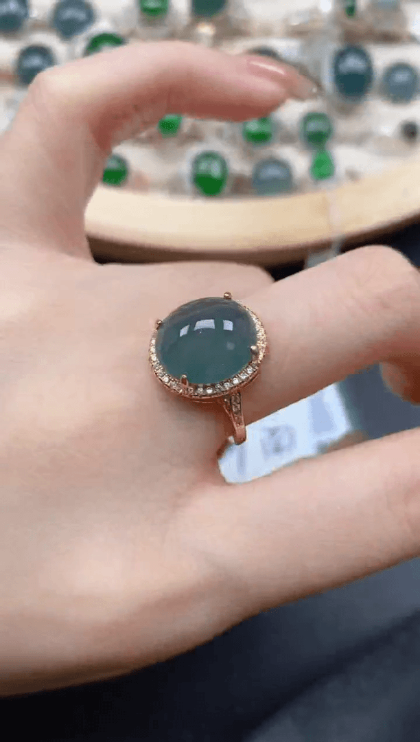 【闪购商品】翡翠戒指银S925镶嵌1111