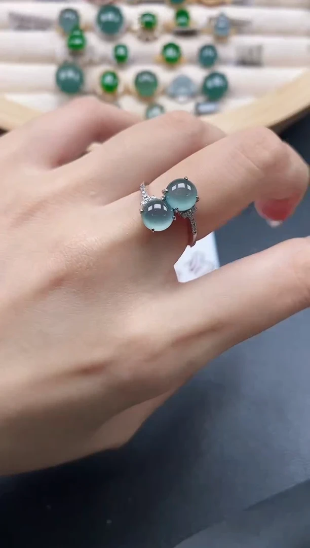 【闪购商品】翡翠戒指银S925镶嵌5151151