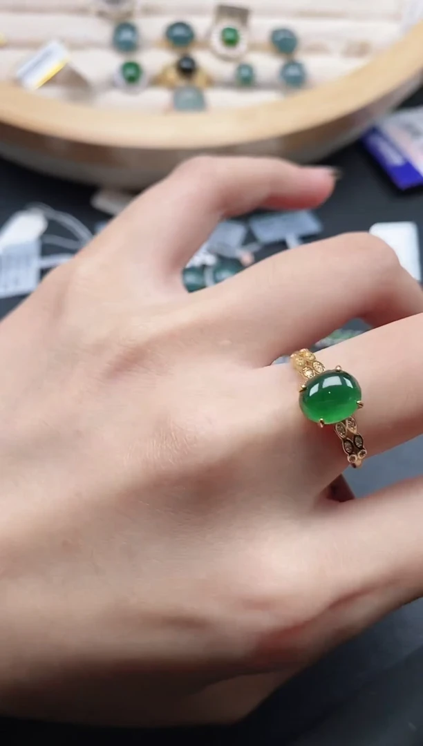 【闪购商品】翡翠戒指银S925镶嵌1515151