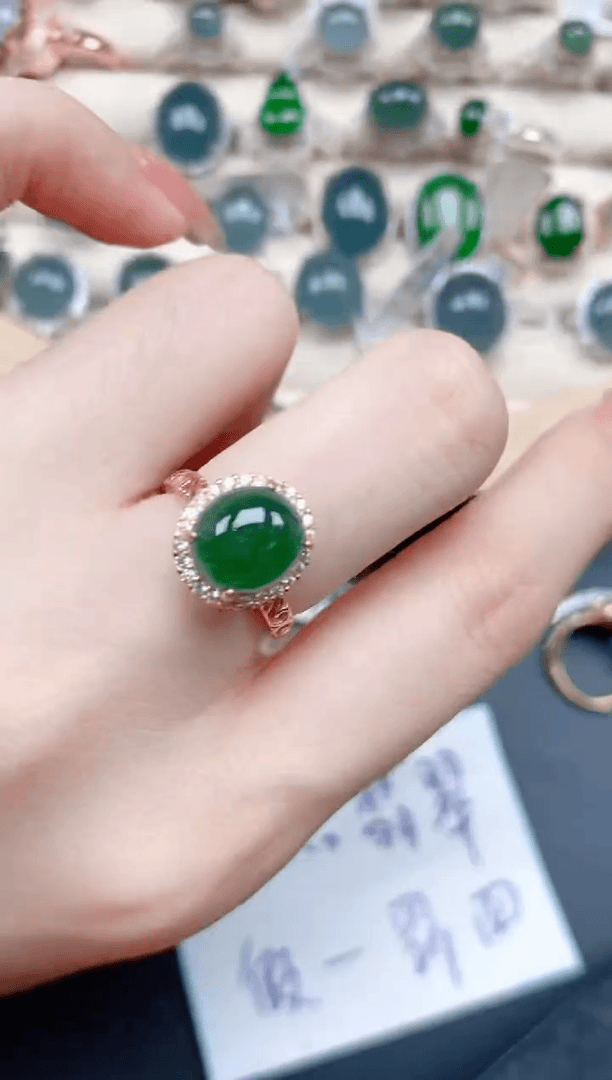【闪购商品】翡翠戒指银S925镶嵌1111