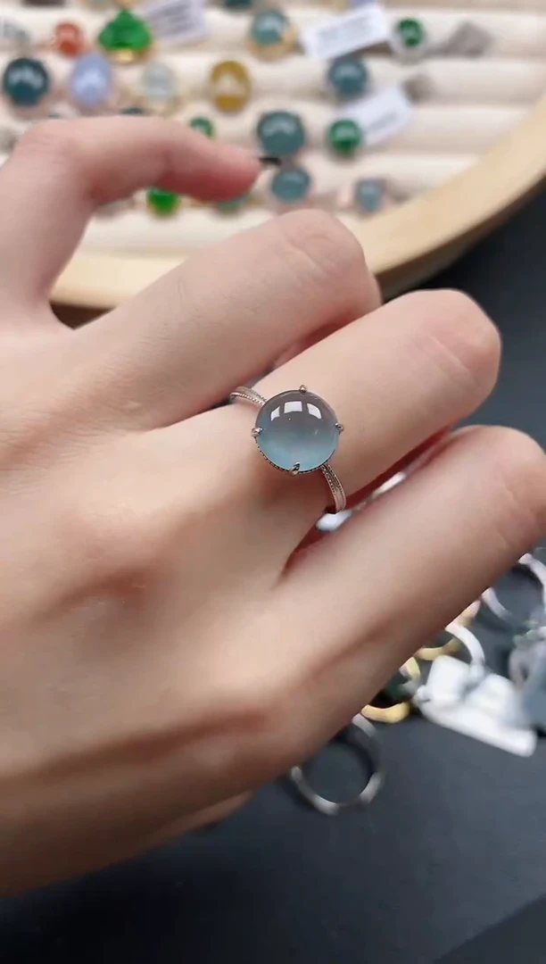 【闪购商品】翡翠戒指银S925镶嵌5151151