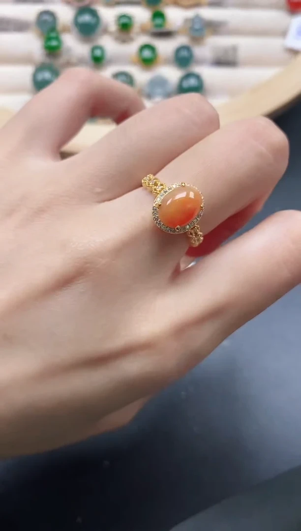 【闪购商品】翡翠戒指银S925镶嵌515151