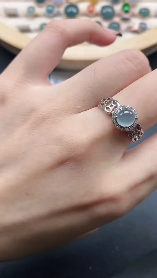 【闪购商品】翡翠戒指银S925镶嵌511151