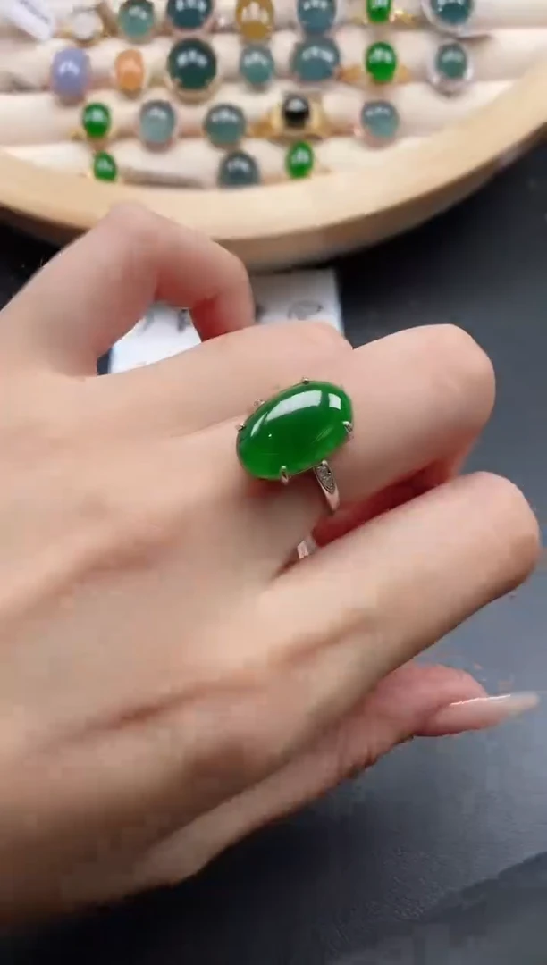 【闪购商品】翡翠戒指银S925镶嵌11111