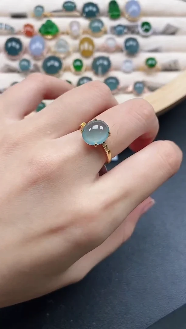 【闪购商品】翡翠戒指银S925镶嵌515151