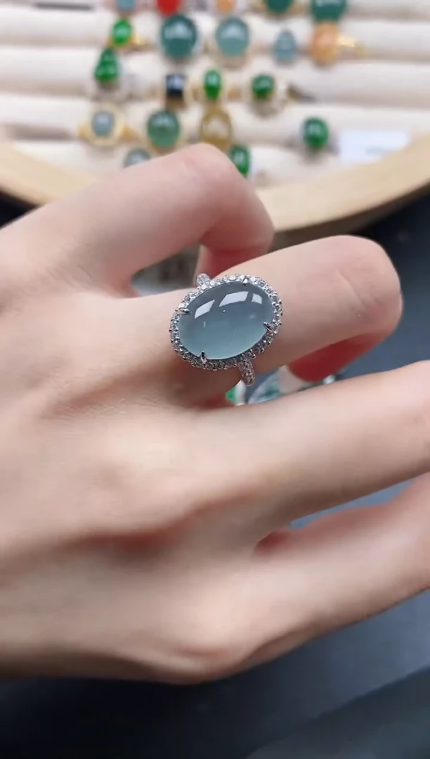 【闪购商品】翡翠戒指银S925镶嵌01111