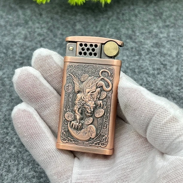 浮雕老式煤油打火机国产砂轮战壕个性创意复古怀旧送礼男士男朋友