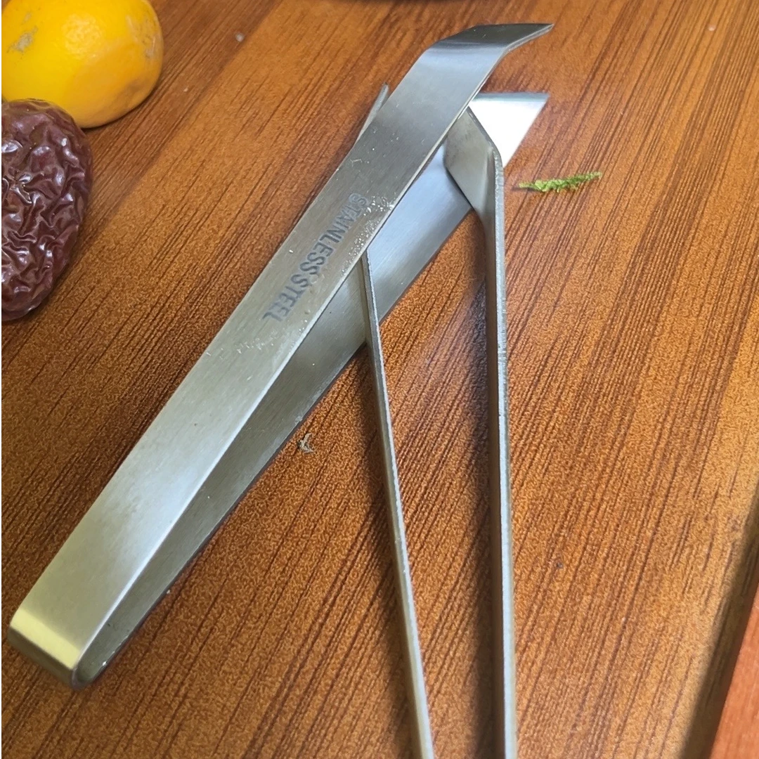不锈钢挑火夹子夹燃料器家用加厚钳镊子拔