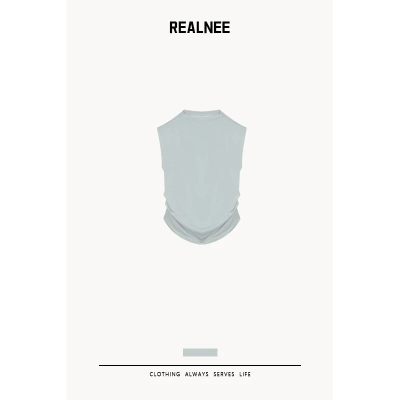 REALNEE【时尚玩家】兰精莫代尔极简背心云柔感显瘦搭配刚需03504
