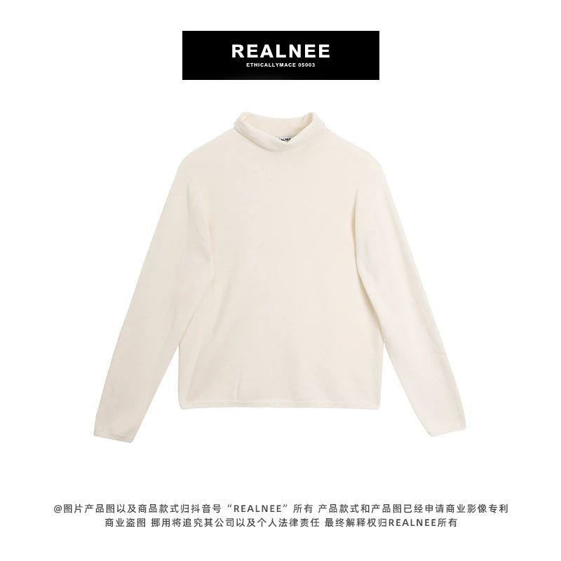 REALNEEI【三色打底】100绵眻毛高领衫秋季必备X1823