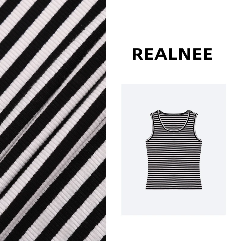 REALNEE【春日简谱】长绒棉极简背心吊带线条感搭配刚需12291