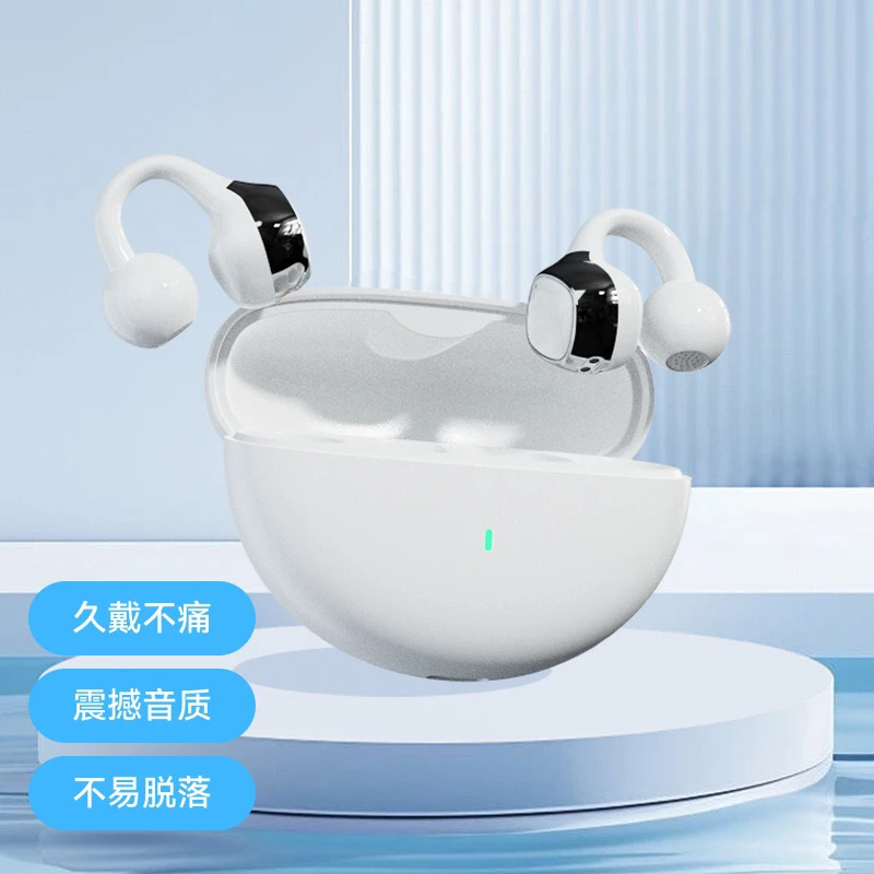 跨境S18夹耳蓝牙耳机降噪大电量无线开放式挂耳运动跑步2024新款