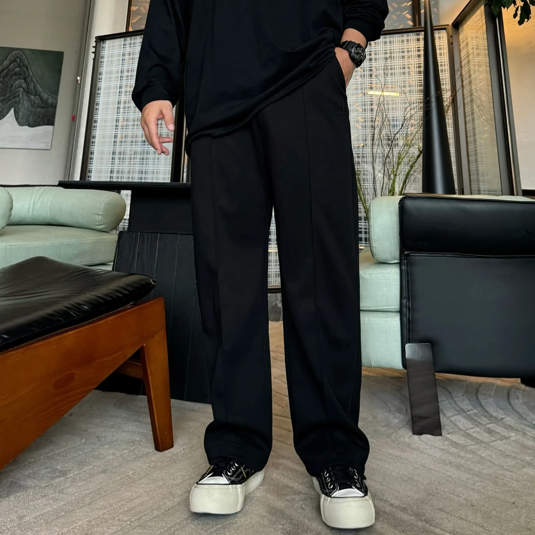 【胖友大码】9618轻奢休闲裤秋季微胖新款大码男装潮款直筒裤