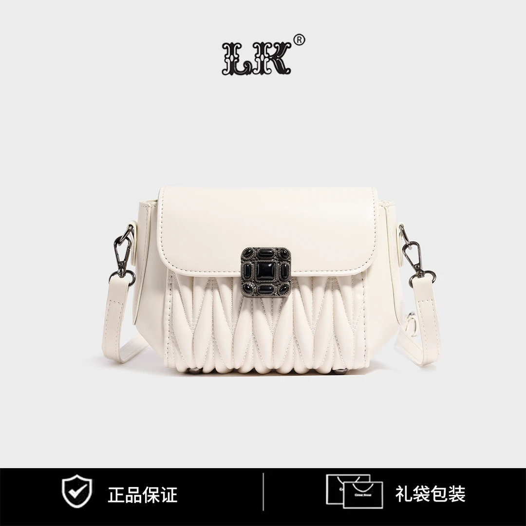 小众设计高级质感经典百搭款式潮流时尚女士单肩斜挎包152白色