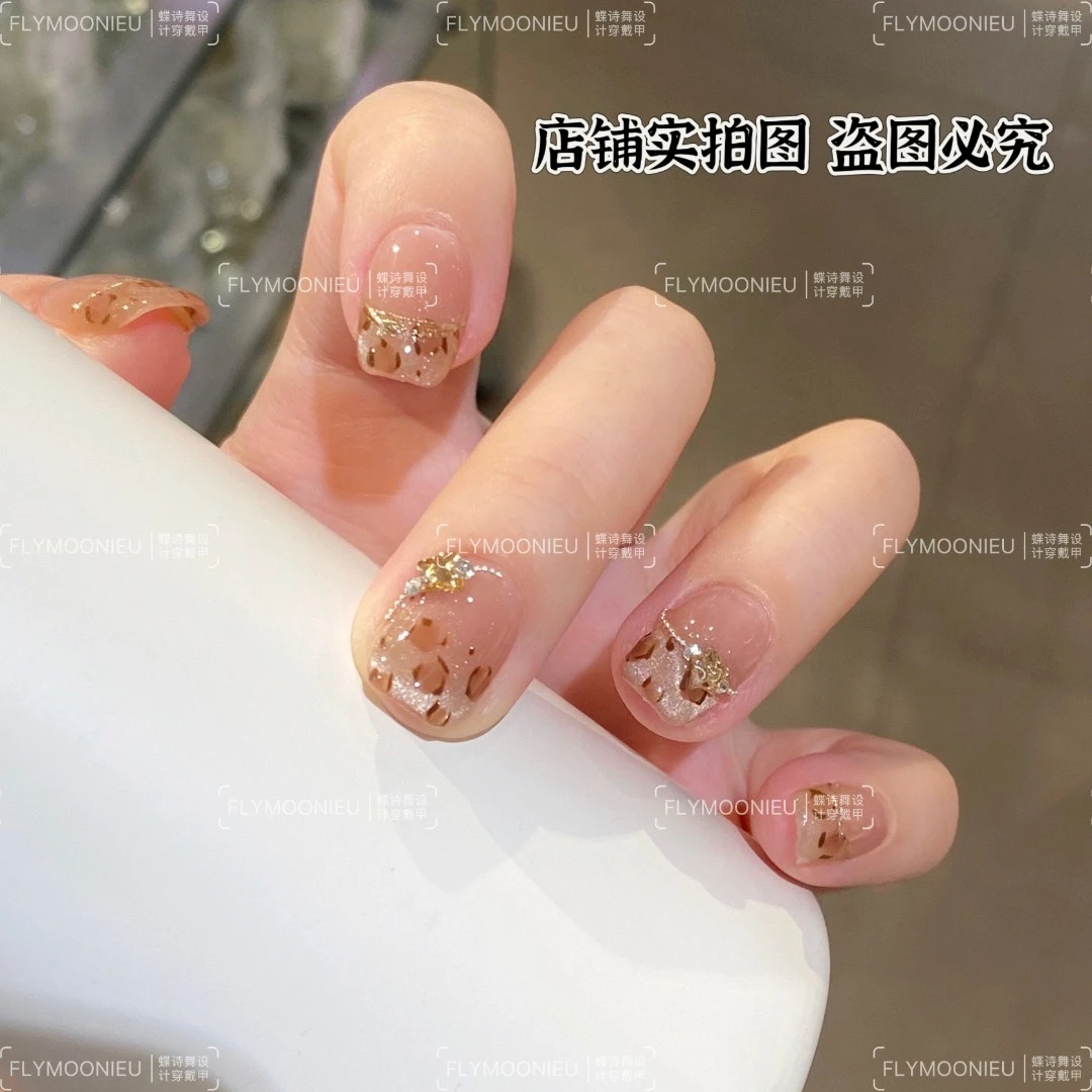 小猎豹 蝶诗.舞  纯手工定制美甲贴片 甜酷纯欲定制穿戴甲10片