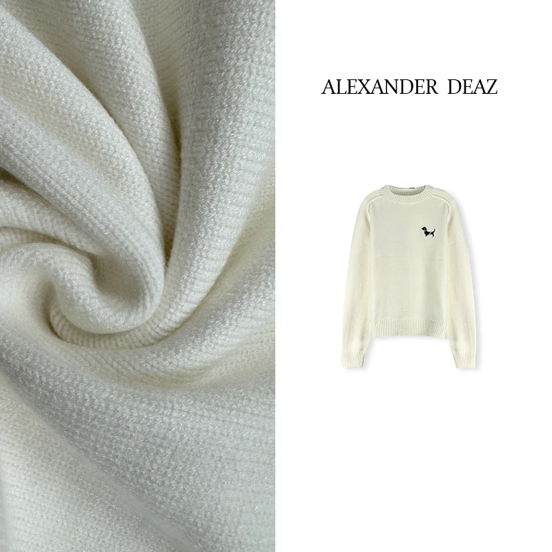 2024 新款百搭简约款“小狗”长袖针织套头毛衣A8005【LY】