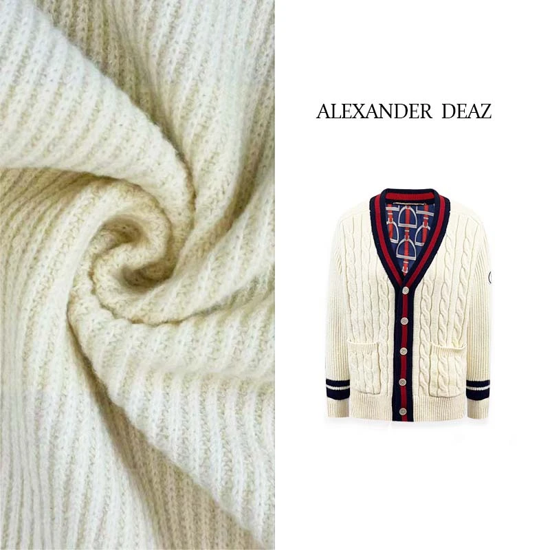 2025新款怀旧经典新系列时尚拼色条纹长袖针织开衫A8029