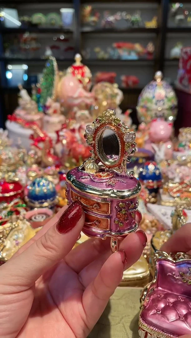 【闪购商品】 珐琅彩首饰收纳盒精致