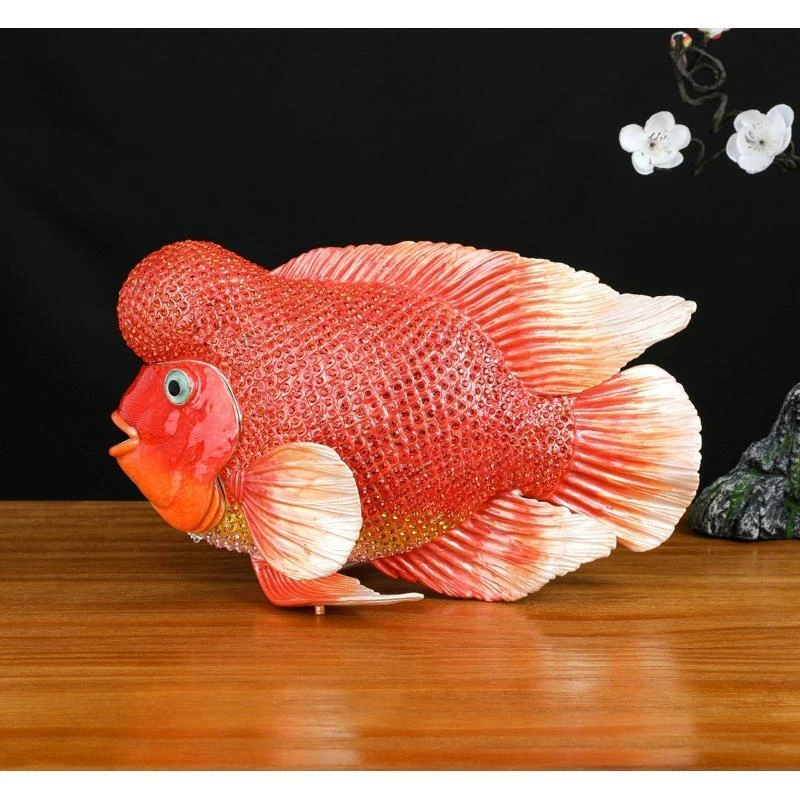 高档商务礼品创意办公室装饰摆件SY9015L大罗汉鹦鹉鱼3-2