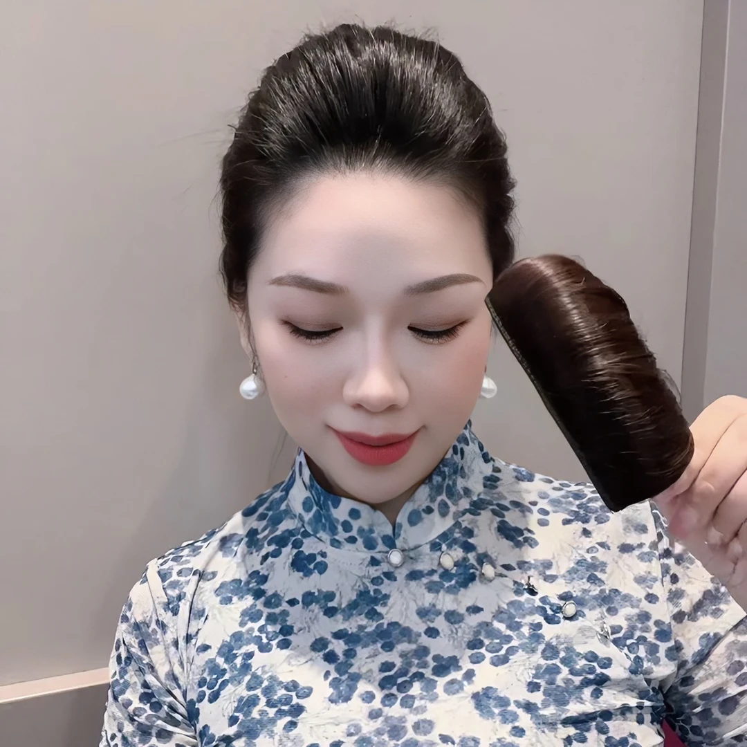 气质高颅顶增高盘发蓬松垫发器时尚