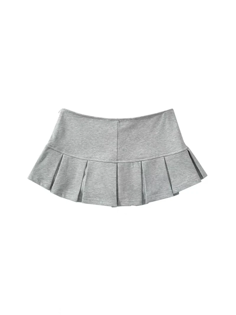 美式性感辣妹低腰显瘦超短A字裙新款芭蕾纯欲风运动防走光百褶裙