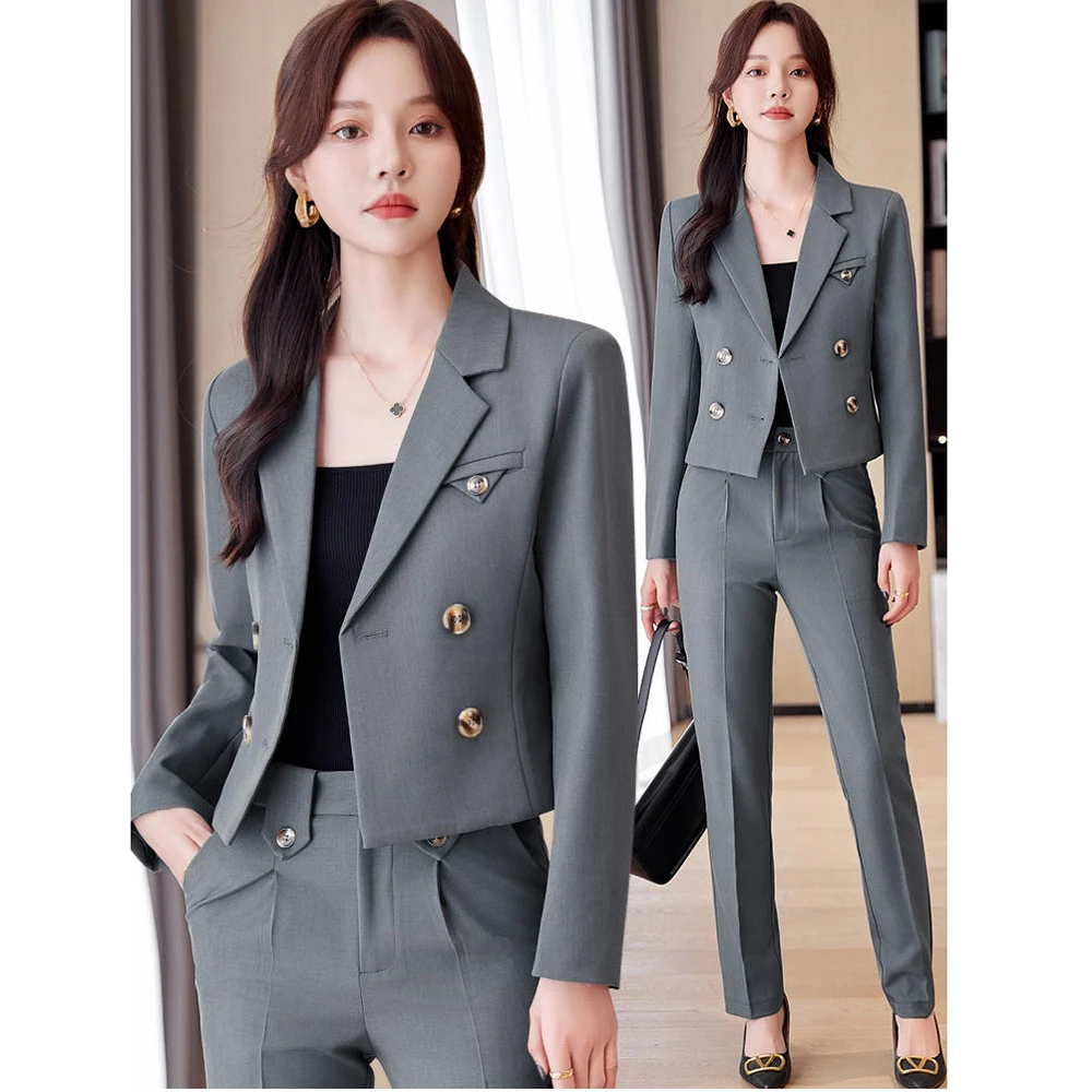短款西装外套女2025秋季新款时尚通勤小个子休闲气质职业西服套装