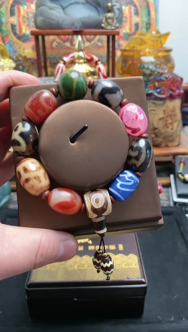 【闪购商品】玛瑙/玉髓手串未镶嵌十星连珠   多样性发货